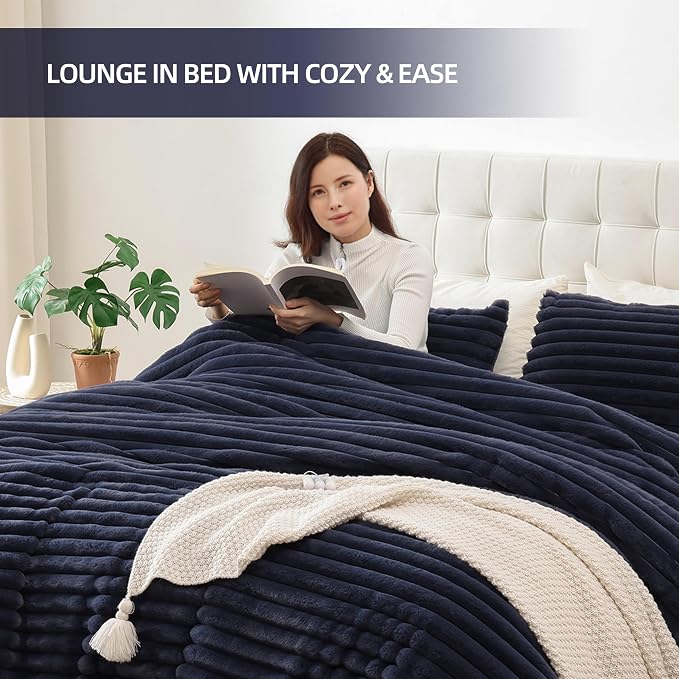 Smoofy Fluffy Full Size Comforter Sets 3 Pieces - Image 6