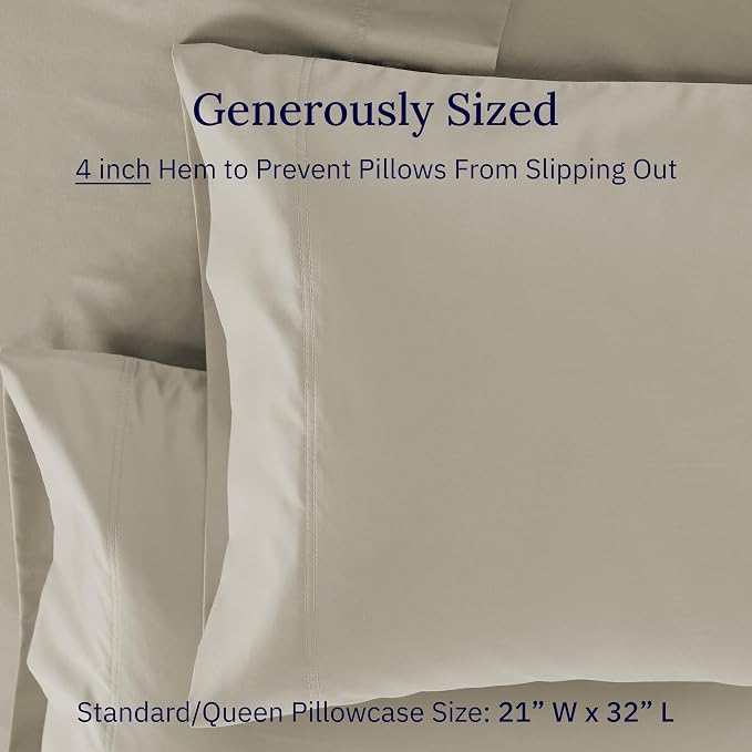 CALIFORNIA DESIGN DEN Luxuriously Soft Hotel Quality 600 Thread Count, 100% - Image 6