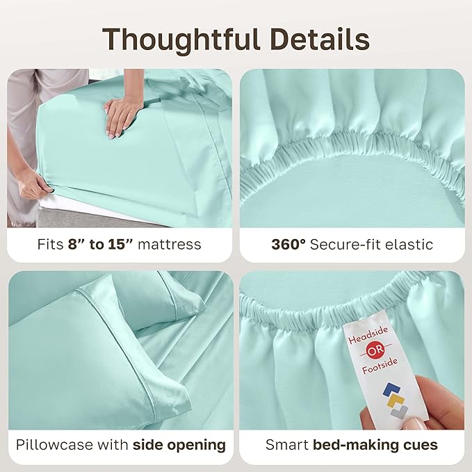 California Design Den Soft 100% Cotton Bed Sheets Twin XL Set, 400 Thread Count - Image 6