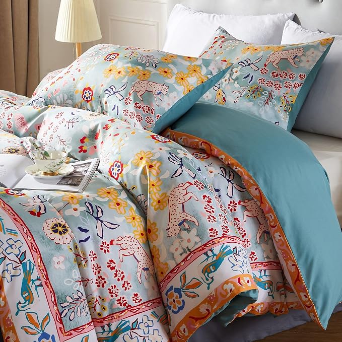 Cupocupa Duvet Cover Full Size Set Boho Floral Pattern Full Christmas Duvet - Image 3