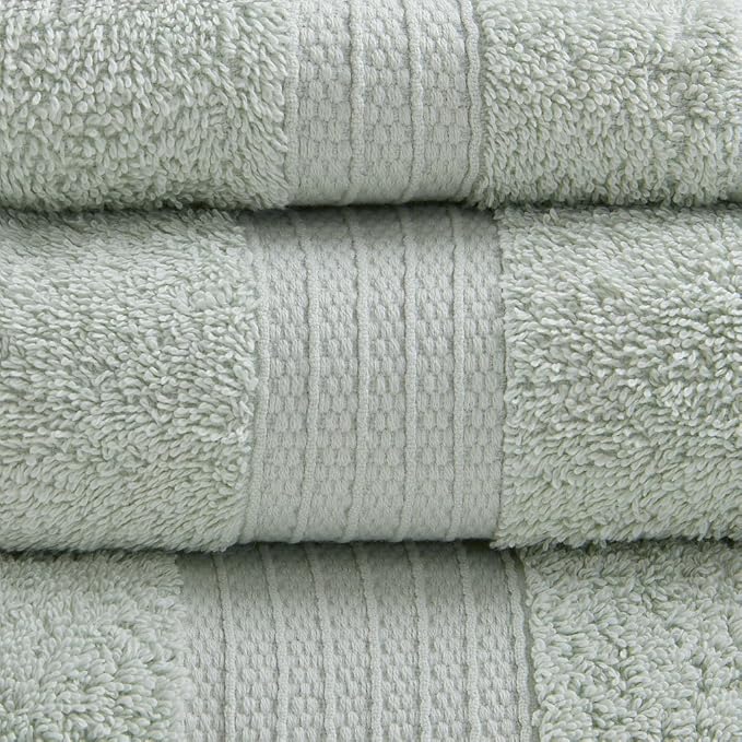 Madison Park Organic 100% Cotton Bathroom Towel Set, Hotel & Spa Quality Highly - Image 3