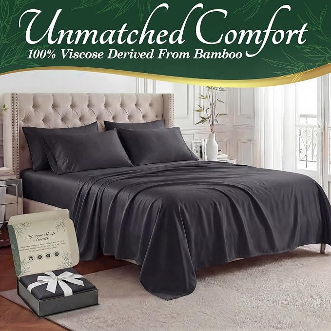 DECOLURE 100% Viscose Derived from Bamboo Sheets King Size - Image 2