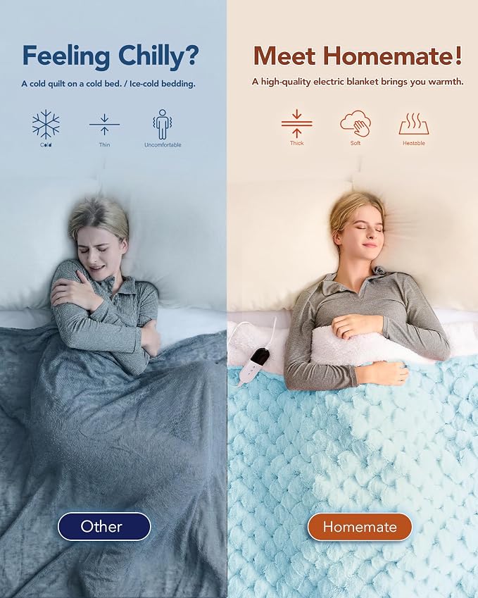 Homemate Heated Blanket Electric Throw - Image 4