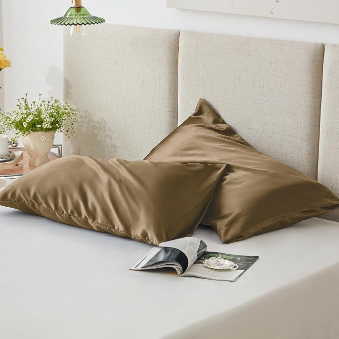 Love's cabin Satin Pillowcase Set of 2 King Size 20x36, Cooling Pillow Covers - Image 5