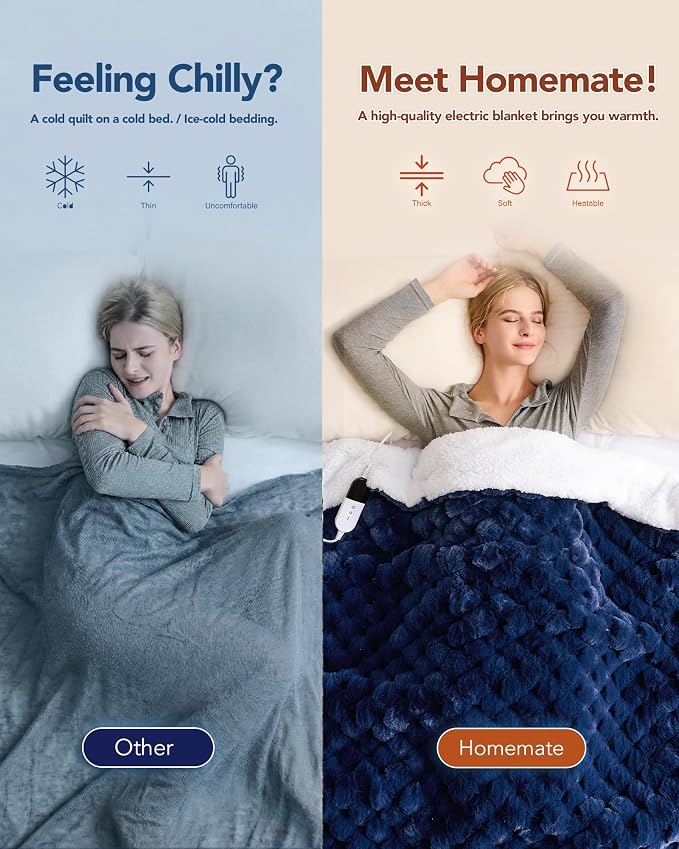 Homemate Electric Heated Throw Blanket - Image 4