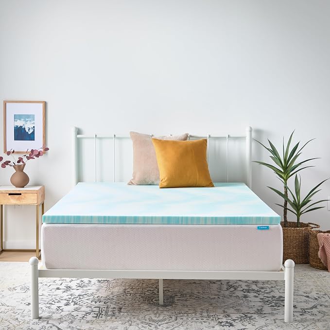 Linenspa 2 Inch Swirl Gel Memory Foam Mattress Topper, Twin Size – Cooling Gel - Image 8