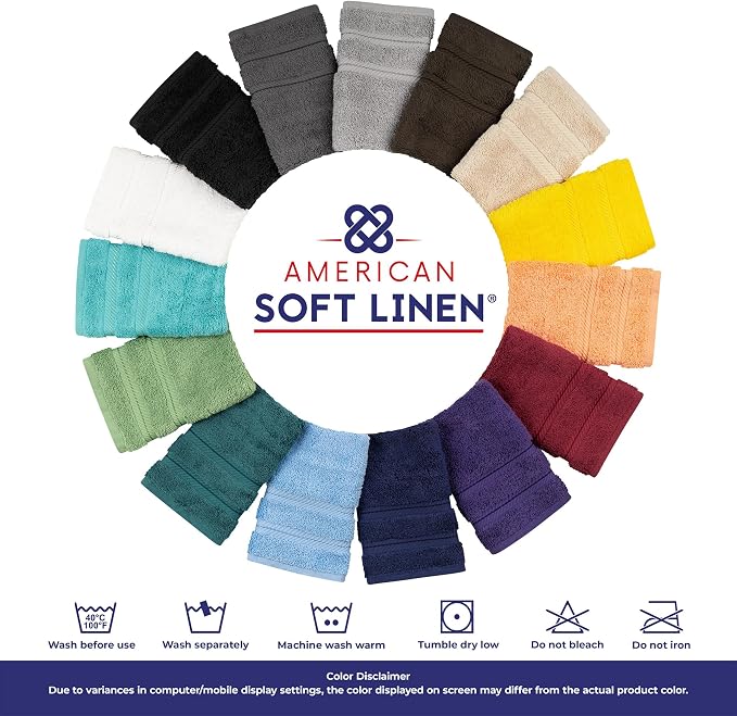 American Soft Linen Luxury 4 Piece Bath Towels, 600 GSM 100% Cotton Turkish - Image 8