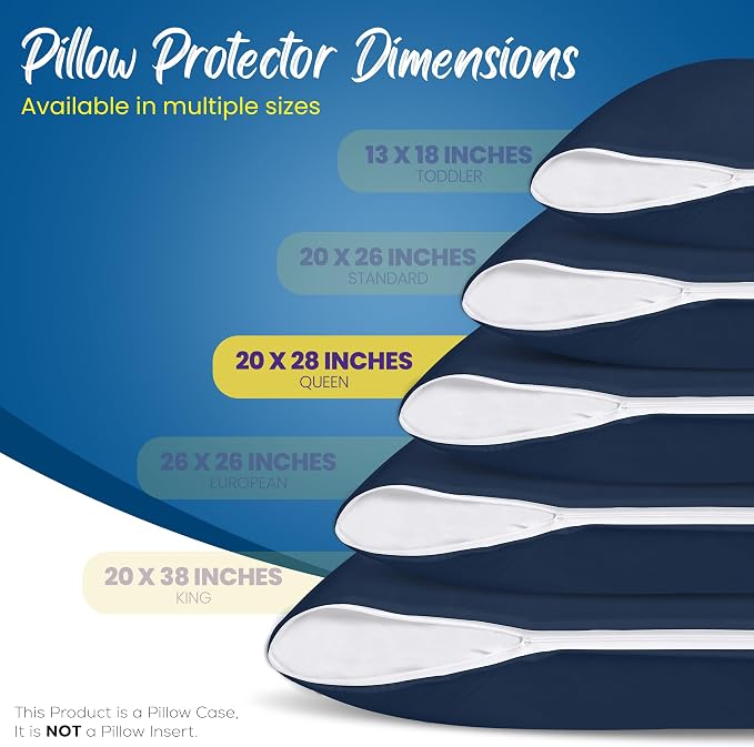 Utopia Bedding Premium 100% Waterproof Pillow Protectors - Image 2