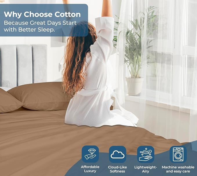 Royale Linens 100% Organic Cotton Twin Flat Sheet Only - Image 7