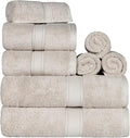 SUPERIOR Egyptian Cotton Pile 8 Piece Towel Set, Includes 2 Bath, 2 Hand by SUPERIOR