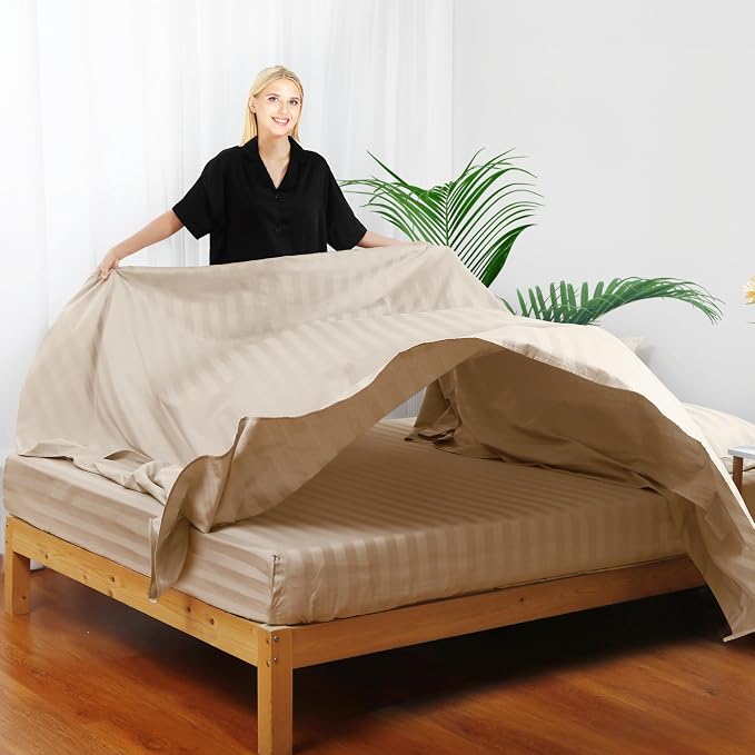 Flat Sheet Only 2 Pack, King Size 400 Thread Count 100% Egyptian Cotton Flat - Image 4