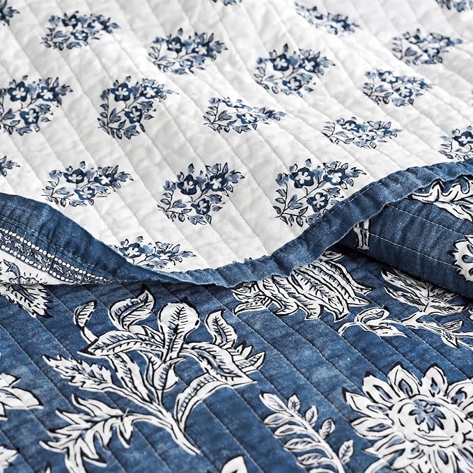 EverGrace Cotton Quilt Set King Size, 100% Cotton Reversible Lightweight - Image 5