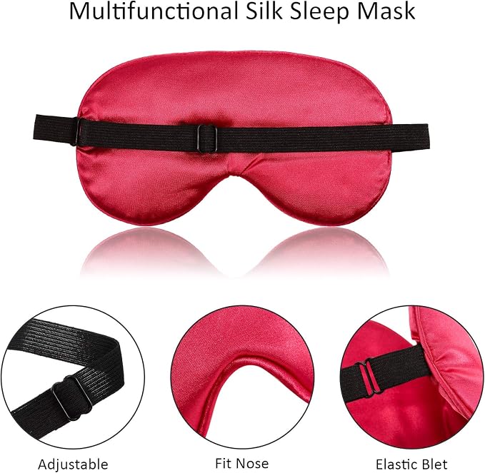 12 Pieces Silk Sleep Mask Pure Silk Sleep Eye Mask - Image 4