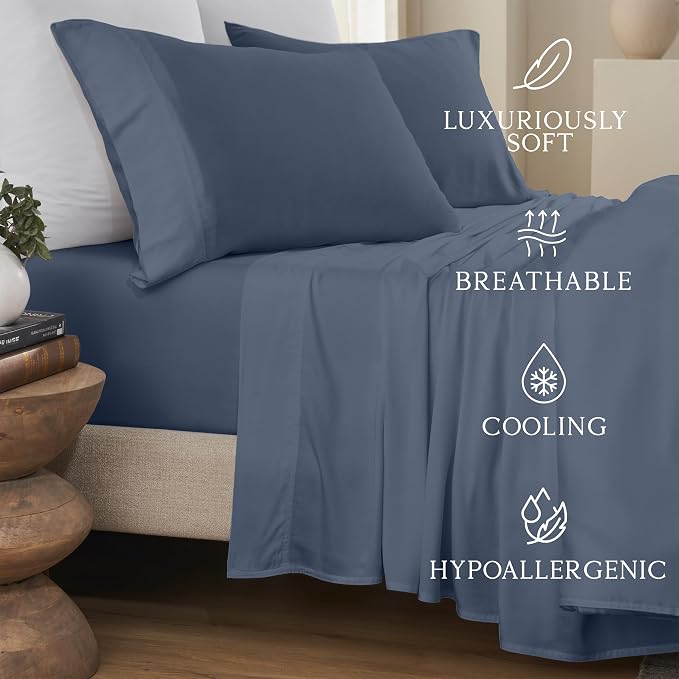 Karissa Mae Cooling Bamboo Viscose Queen Size Pillowcase Set | 100% FSC - Image 2