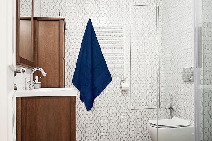 Large Bath Towels Pack of 6 – 24" x 50", 100% Cotton Terry – Soft, Quick-Dry & - Image 4