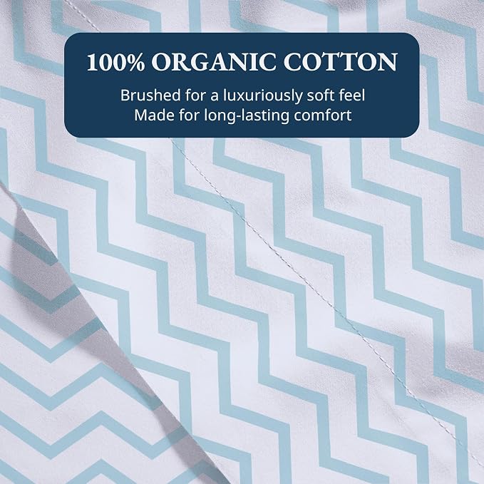 Lane Linen 100% Organic Cotton Queen Size Flat Sheet Only - Image 5