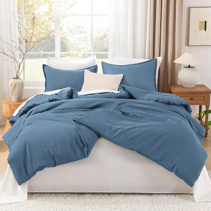 Litanika Comforters Twin/Twin XL Size Ocean Blue, 2 Pieces Lightweight Solid - Image 3
