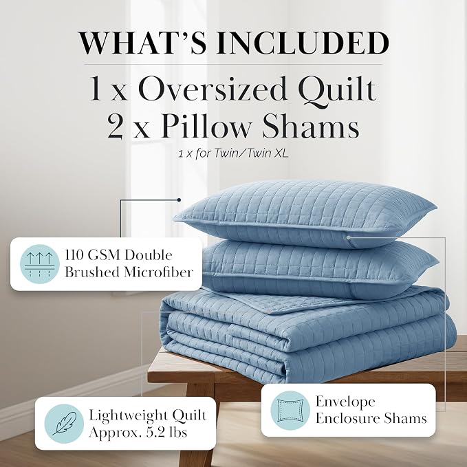 Southshore Fine Living, Inc. Twin Size Quilts, Microfiber Quilt, Lightweight - Image 2