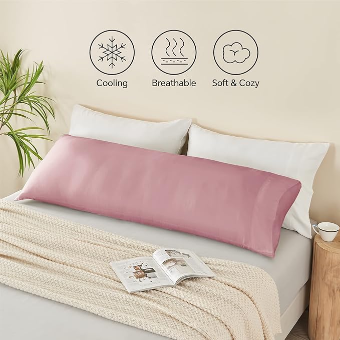BEDELITE Body Pillow Case Cover, Rayon Made from Bamboo, Cooling Body Pillow - Image 5