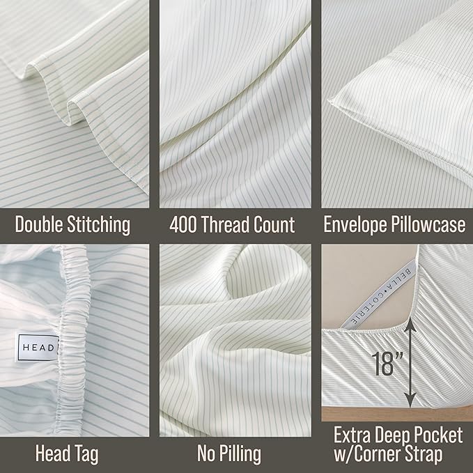Bella Coterie | Luxury Bamboo Viscose Queen Size Pillowcase Set | 100% - Image 3