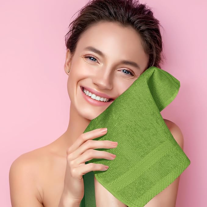 GLAMBURG Ultra Soft 12-Piece Washcloths Set 13x13-100% Ringspun Cotton - Image 5