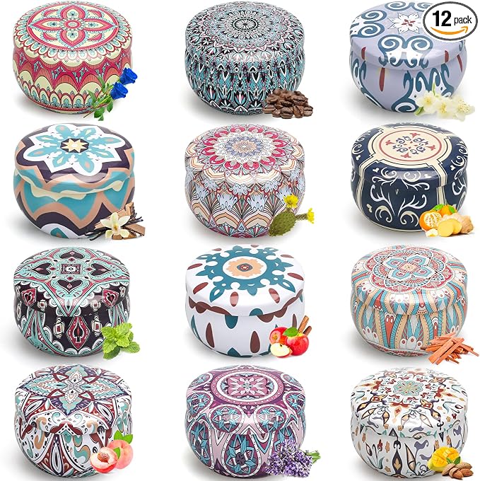 Scented Candles Gift Set, 12 Pack Home Fragrance by LAJDLChristmasGiftsCandles