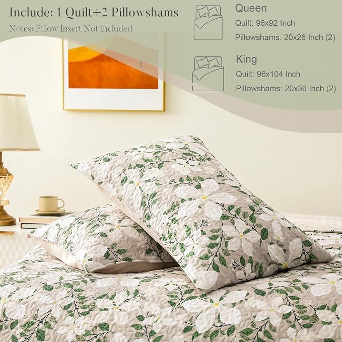 Whale Flotilla Reversible Printed Quilts Queen Size, Extra Soft Boho Floral - Image 5