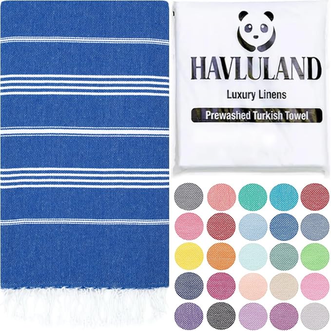 HAVLULAND Turkish Beach Towels, Oversized 40"x72" Turkish Bath Towel, Highly by Havluland