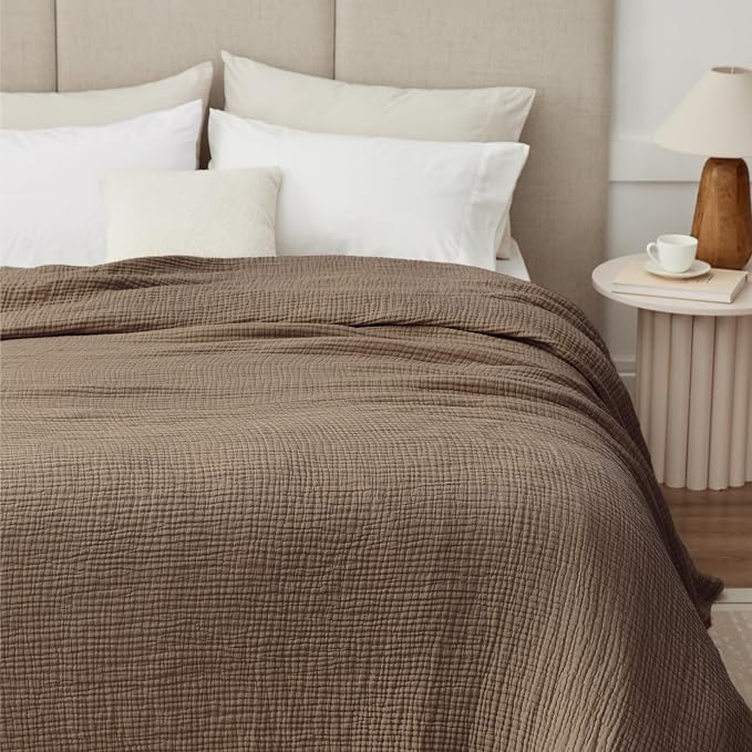 100% Cotton Muslin Blanket Queen 90" x 90", Breathable and Lightweight Cotton - Image 8