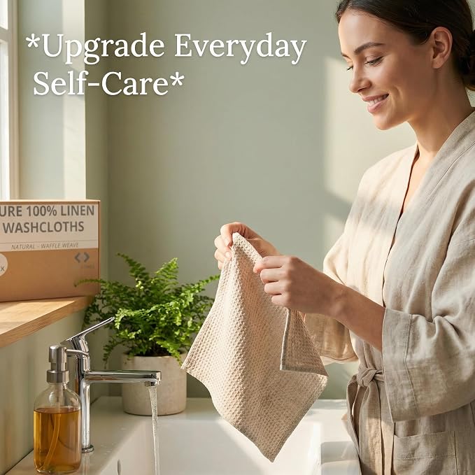Flax Linen Washcloths for Bathroom - Image 5