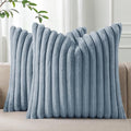Pallene Faux Fur Plush Throw Pillow Covers 16x16 Set of 2, Luxury Soft Fluffy by PALLENE