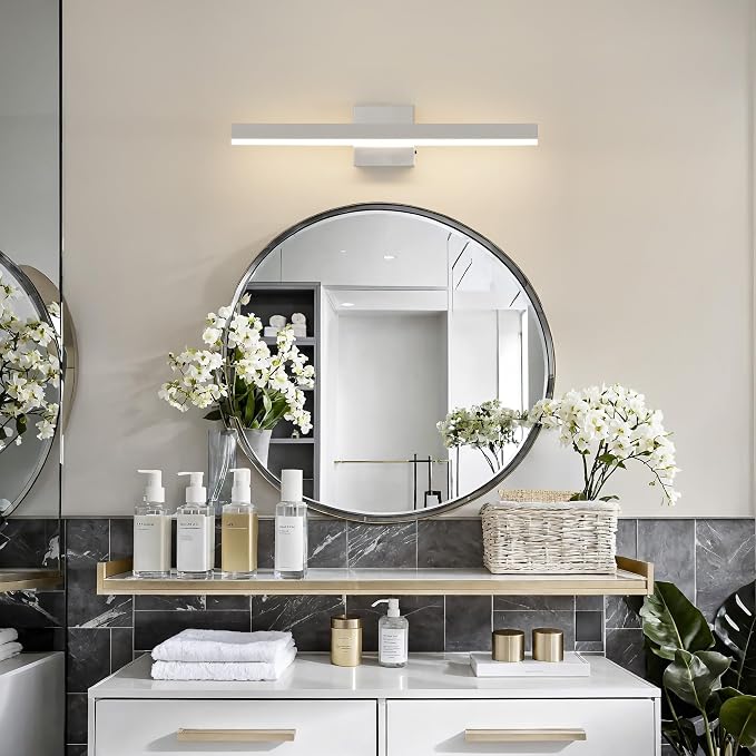 Nickel Bathroom Vanity Light 23.6 inch, 20W Dimmable 5CCT LED Bathroom Light - Image 7