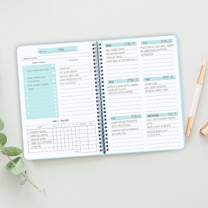 Undated Weekly Planner- Weekly Goals Notebook, A5 To Do List Planner, Habit - Image 5