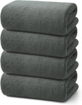 REDKISS 4 Pack Premium Bath Towels, Plush Coral Fleece Towels by REDKISSOnline