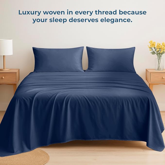 Royale Linens 100% Organic Cotton King Flat Sheet Only - Image 6