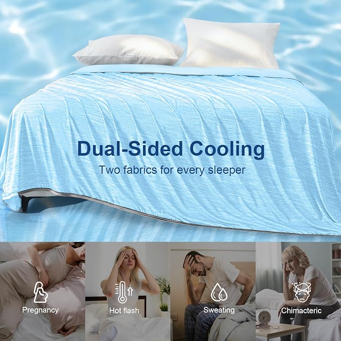 KMUSET Cooling Blanket King Size, Double Sided Summer Cooling Blankets - Image 8