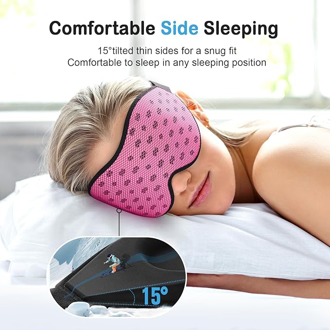 LitBear Breathable Sleep Mask, 3D Eye Mask Sleep - Image 3