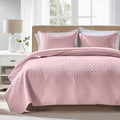 FLYMME Queen Quilt Bedding Set Pink Lightweight Bedspreads Full Size, Soft by FLYMME