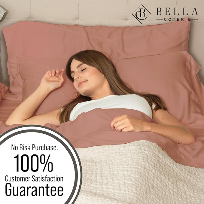 Bella Coterie | Luxury Bamboo Viscose Standard Size Pillowcase Set | 100% - Image 5