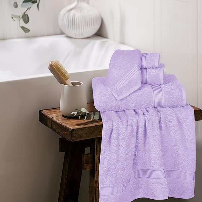 Elvana Home Ultra Soft 6 Pack Cotton Towel Set, Contains 2 Bath Towels 28x55 - Image 4
