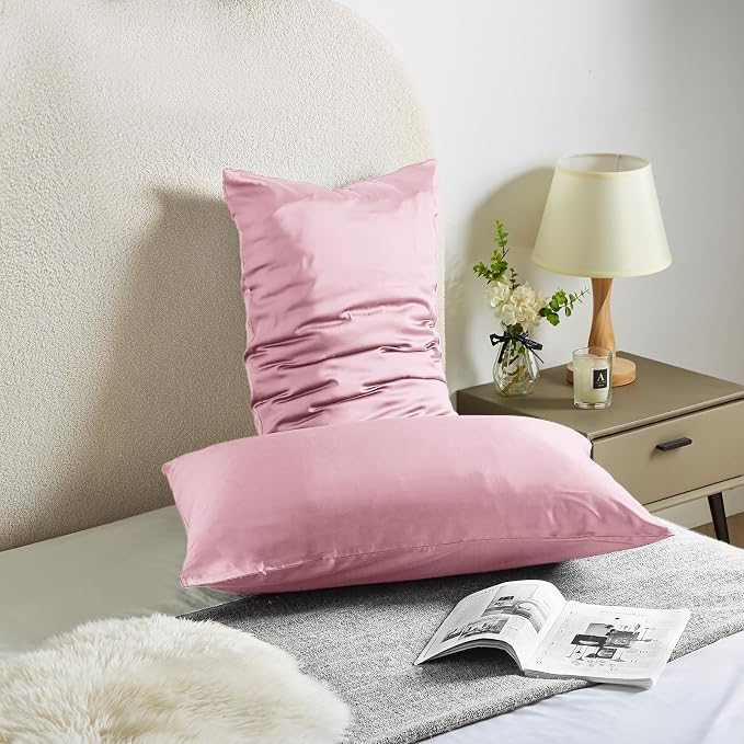 Silk Pillow Cases 2 Pack Mulberry Silk Pillow Cases Soft Breathable Both Sided - Image 2