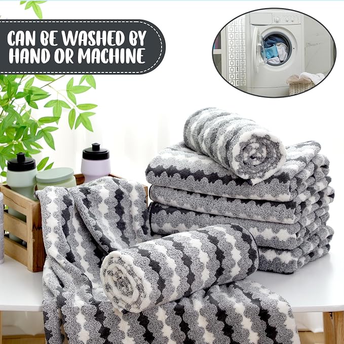 SmoothNovelty 16 Pack Microfiber Bath Towels Bulk 27'' x 60'' Oversized Size - Image 4