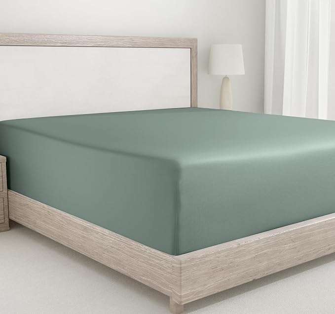 California Design Den Twin Bed Fitted Sheet, Soft 400 Thread Count 100% Cotton by CaliforniaDesignDen
