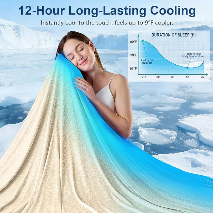 KMUSET Cooling Blanket Twin, Double Sided Summer Cooling Blankets - Image 2