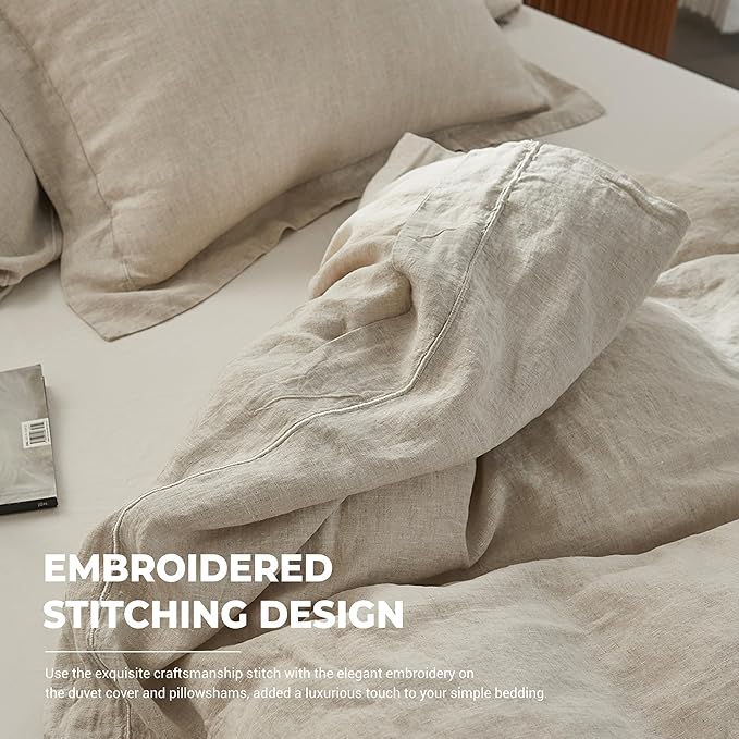 Simple&Opulence 100% Washed Linen Duvet Cover - Image 5