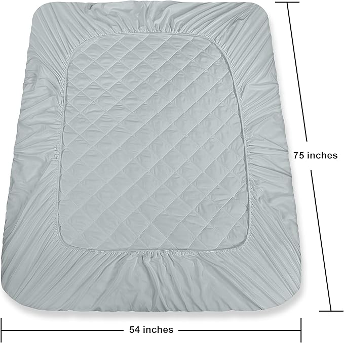 Utopia Bedding Quilted Fitted Mattress Pad, Full Size, Elastic Fitted Mattress - Image 4