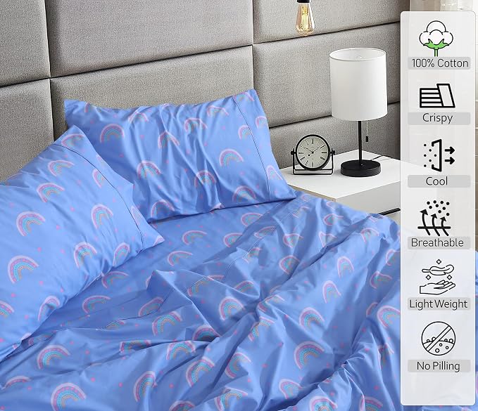 RUVANTI 100% Cotton Sheets – Full Size Percale Bedding, Cooling & Breathable - Image 3
