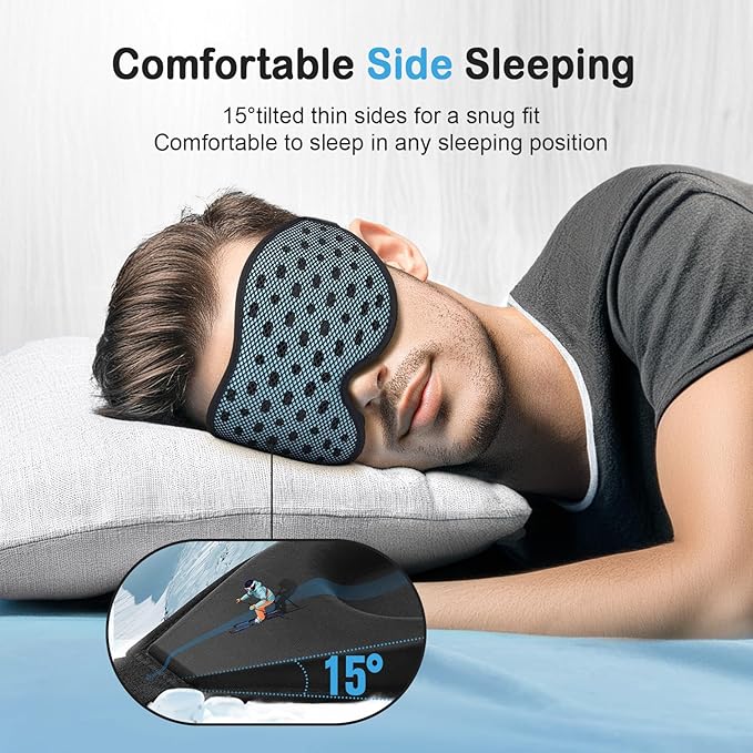 LitBear Breathable Sleep Mask, 3D Eye Mak Sleep - Image 3