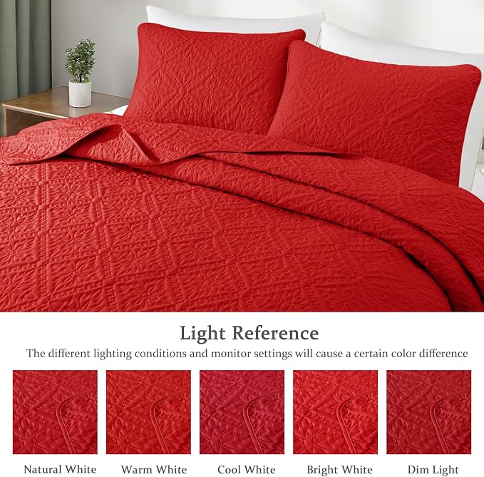 Exclusivo Mezcla King Quilt Bedding Set, Lightweight Soft Bedspreads Coverlets - Image 3