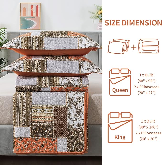 BEDIFANY Cotton California King Size Quilt - Image 6